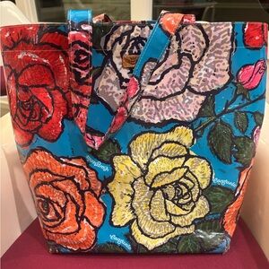 CONSUELA ROSITA GRAB N GO LARGE COATED CANVAS TOTE SHOPPER - AS IS Condition